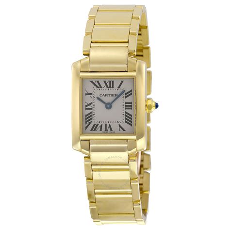 cartier tank women gold|cartier tank francaise gold price.